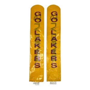 Vintage Los Angeles Lakers Inflatable Cheer Stick Blowup 2 Sticks LA Gear